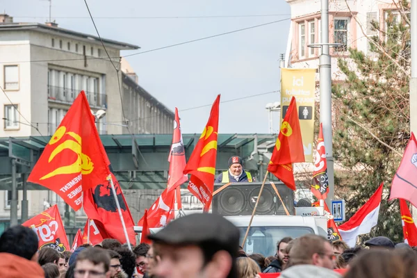 フランスで労働改革に抗議します。 — ストック写真