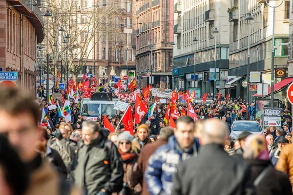프랑스에서 노동 개혁에 항의 — 스톡 사진