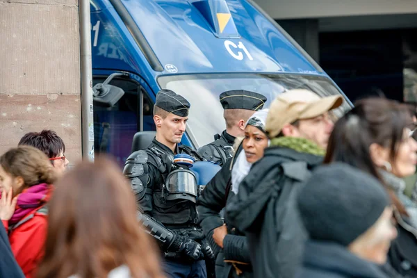 Protest przeciwko pracy reformy we Francji — Zdjęcie stockowe