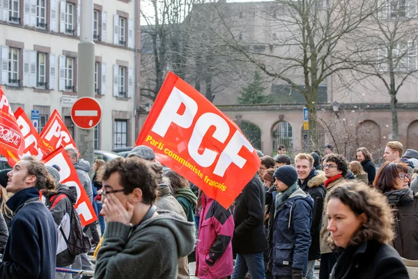 フランスで労働改革に抗議します。 — ストック写真