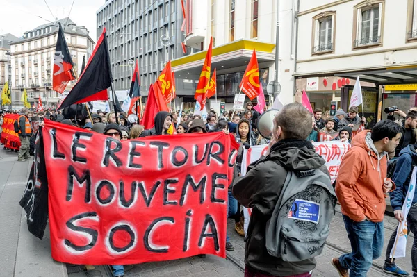 フランスで労働改革に抗議します。 — ストック写真