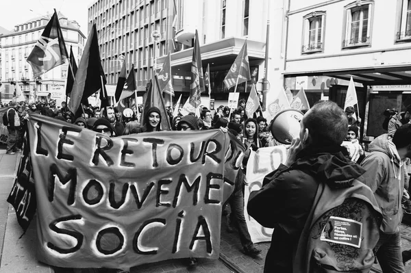 프랑스에서 노동 개혁에 항의 — 스톡 사진