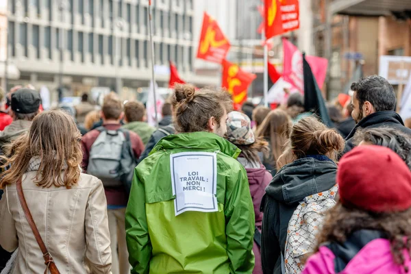 Протест против трудовых реформ во Франции — стоковое фото