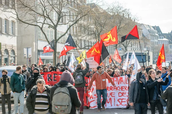 フランスで労働改革に抗議します。 — ストック写真