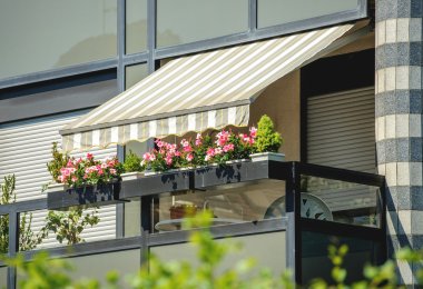Balcony awning sun protection clipart