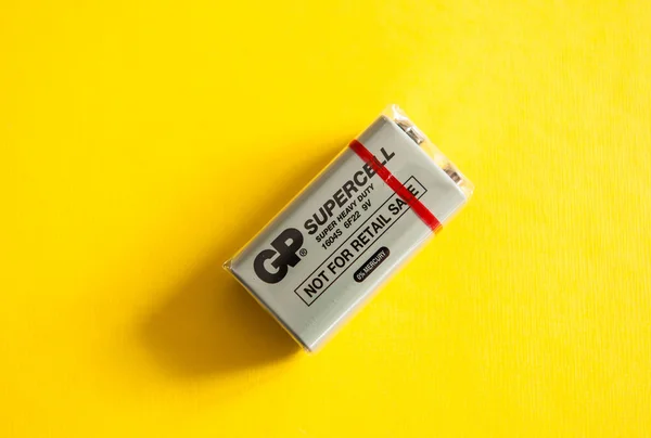 ДП Supercell - супер важкої обов'язком боялася ПП3 розмір 9-вольтової лужні батареї — стокове фото