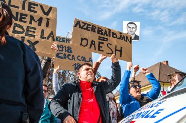 Azerbaycan Ermenistan çatışma protesto