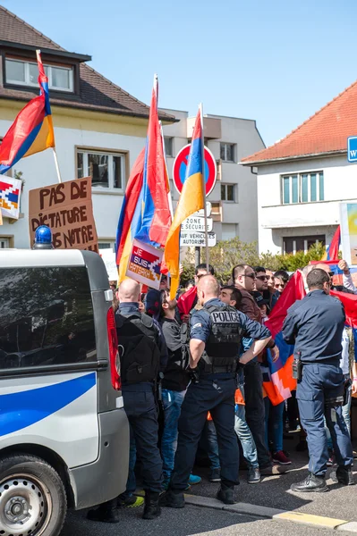 Örményország Azerbajdzsán konfliktus tiltakozás — Stock Fotó