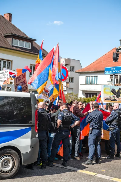 Азербайджан-Вірменія конфлікт протест — стокове фото