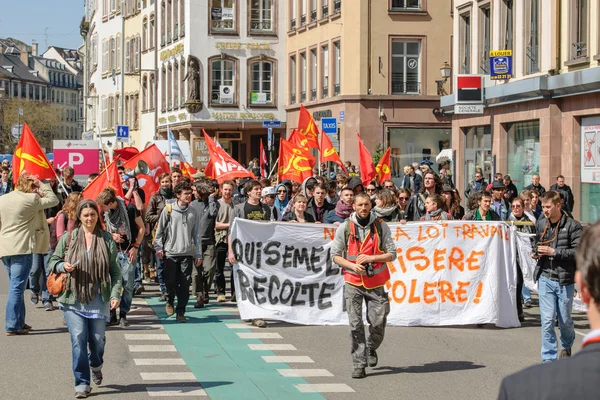 Απριλίου διαμαρτυρίας για εργασιακές μεταρρυθμίσεις στη Γαλλία — Φωτογραφία Αρχείου