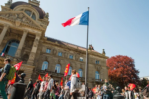 프랑스에서 노동 개혁에 항의 하는 4 월 — 스톡 사진