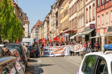 Fransa'da emek reformları karşı Nisan protesto