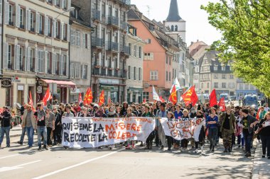 Fransa'da emek reformları karşı Nisan protesto