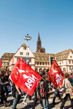 Fransa'da emek reformları karşı Nisan protesto