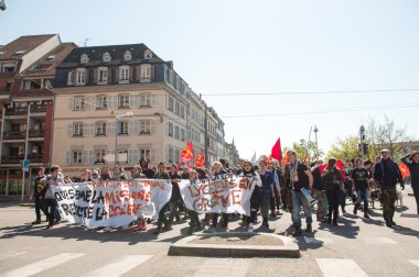 Fransa'da emek reformları karşı Nisan protesto