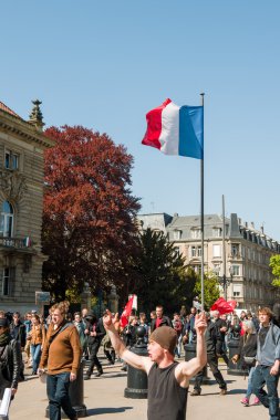 Fransa'da emek reformları karşı Nisan protesto