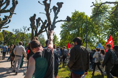 Fransa'da emek reformları karşı Nisan protesto