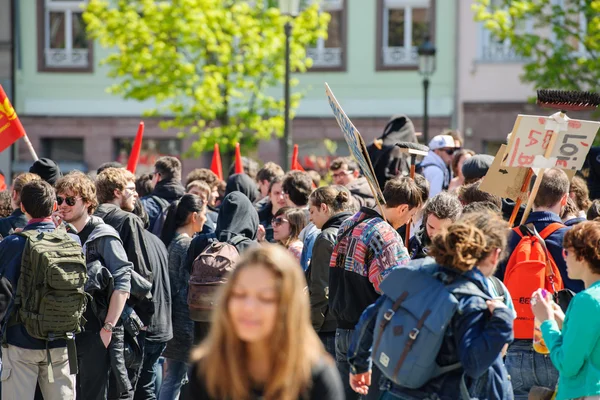 April protest mot arbetskraft reformer i Frankrike — Stockfoto