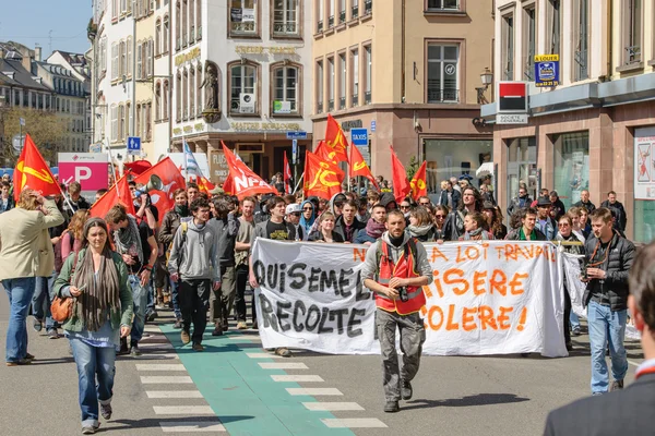 Fransa'da emek reformları karşı Nisan protesto — Stok fotoğraf