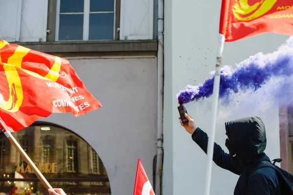 Απριλίου διαμαρτυρίας για εργασιακές μεταρρυθμίσεις στη Γαλλία — Φωτογραφία Αρχείου