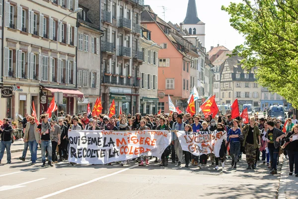 Protesta de abril contra las reformas laborales en Francia — Foto de Stock