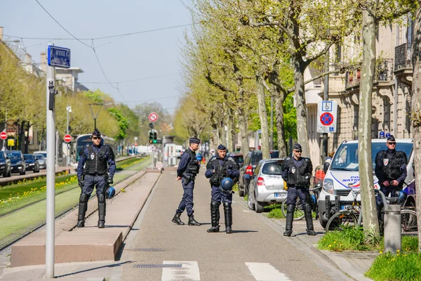 Protesta de abril contra las reformas laborales en Francia — Foto de Stock