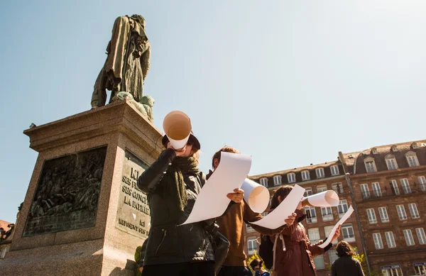 April protest against Labour reforms in France — Stock Photo, Image