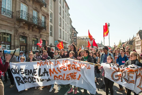 April protest against Labour reforms in France — Stock Photo, Image