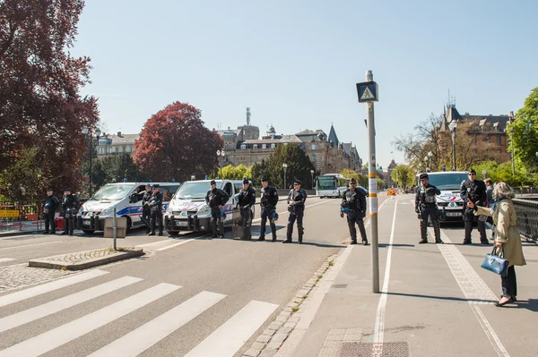 April protest mot arbetskraft reformer i Frankrike — Stockfoto