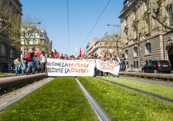 April protest against Labour reforms in France — Stock Photo, Image