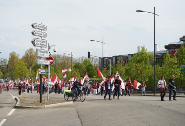 Füzyon Lorraine ve Champa Alsace bölgesinin karşı protesto