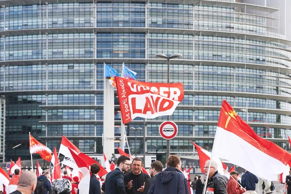 Protest przeciwko syntezy jądrowej regionu Alzacji, Lotaryngii i Champa — Zdjęcie stockowe