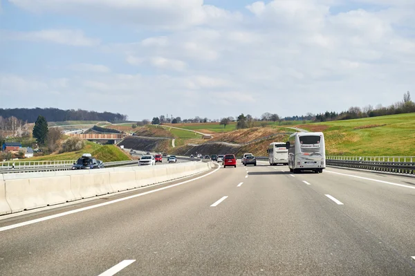 Tráfico alemán en la autopista — Foto de Stock