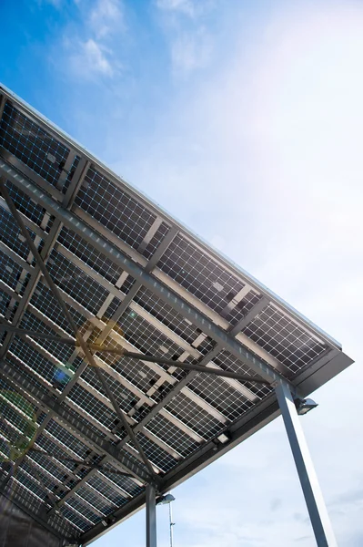 Solar battery view from below — Stock Photo, Image