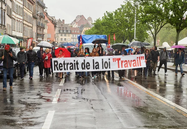 May protest against France labour reforms — Stock fotografie