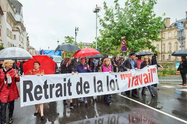 May protest against France labour reforms — Stock Photo, Image