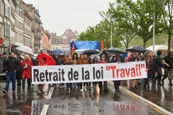 May protest against France labour reforms — Stok fotoğraf