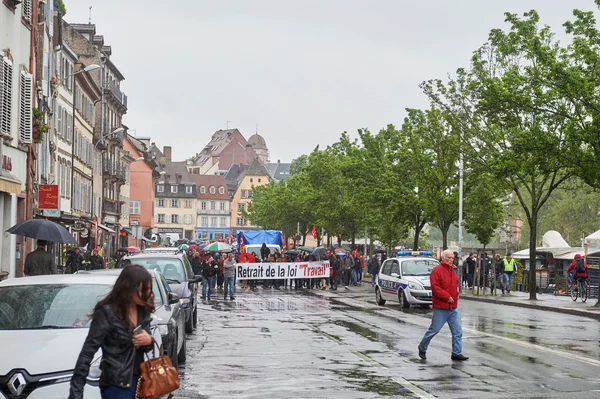 Proteste gegen französische Arbeitsmarktreformen — Stockfoto