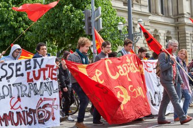 Young people say no placard