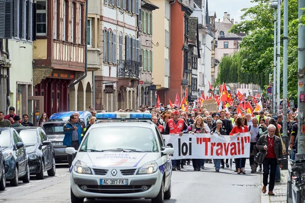 Κλειστή Οδός στη Γαλλία λόγω να διαμαρτυρηθούν — Φωτογραφία Αρχείου