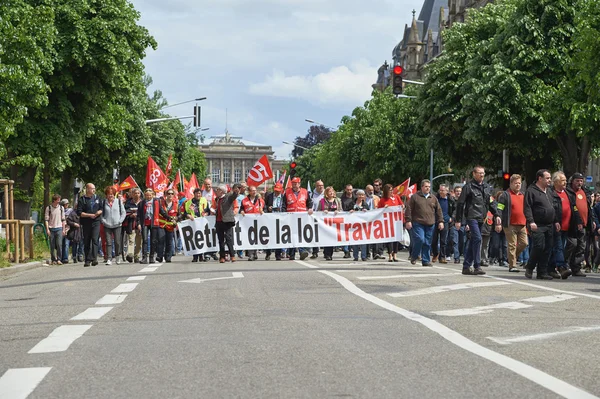 Avenue de la Liberte με διαδηλωτές — Φωτογραφία Αρχείου