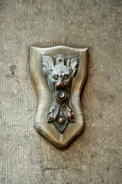  Vintage yıpranmış bronz elektrikli kapı zili