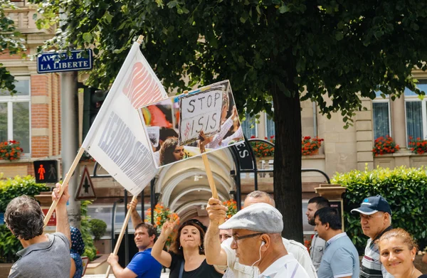 Члени громади Туреччини Алевіти протестують-Stop ідіс плата — стокове фото