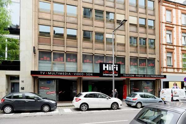 Hallo-fi- internationales Geschäft in Luxemburg — Stockfoto