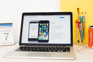IOS Android geçiş vitrine Apple bilgisayarlar Web sitesi