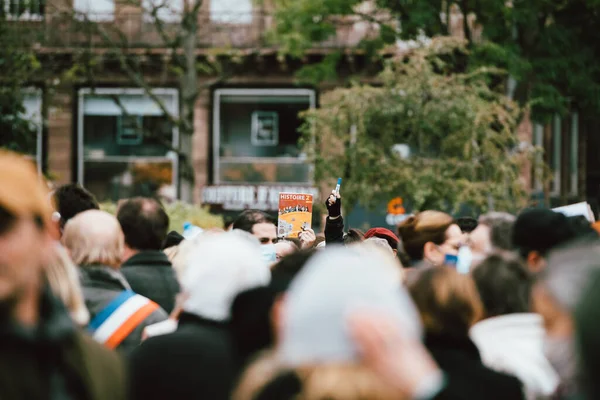 People Place Kleber to pay tribute to history teacher Samuel Paty — Stock Photo, Image