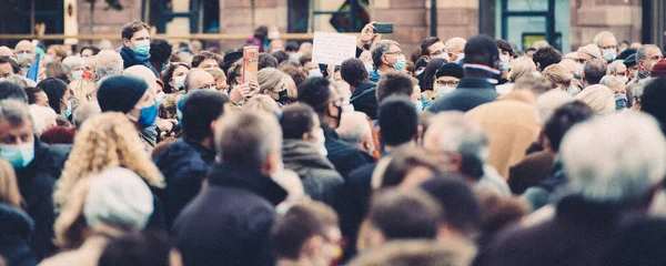 People Place Kleber to pay tribute to history teacher Samuel Paty — Stock Photo, Image