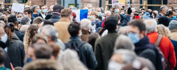 People Place Kleber to pay tribute to history teacher Samuel Paty — Stock Photo, Image