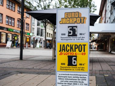 şehir ikramiyesi 57 milyon Euro 'luk piyango çekilişi ve 49' dan 6 'lık lotoyla 6 milyon beraberlik.