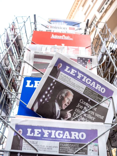 Le journal Joe Bidens victoire de l'élection présidentielle américaine contre Donald Trump victoire presse — Photo